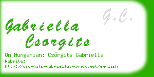 gabriella csorgits business card